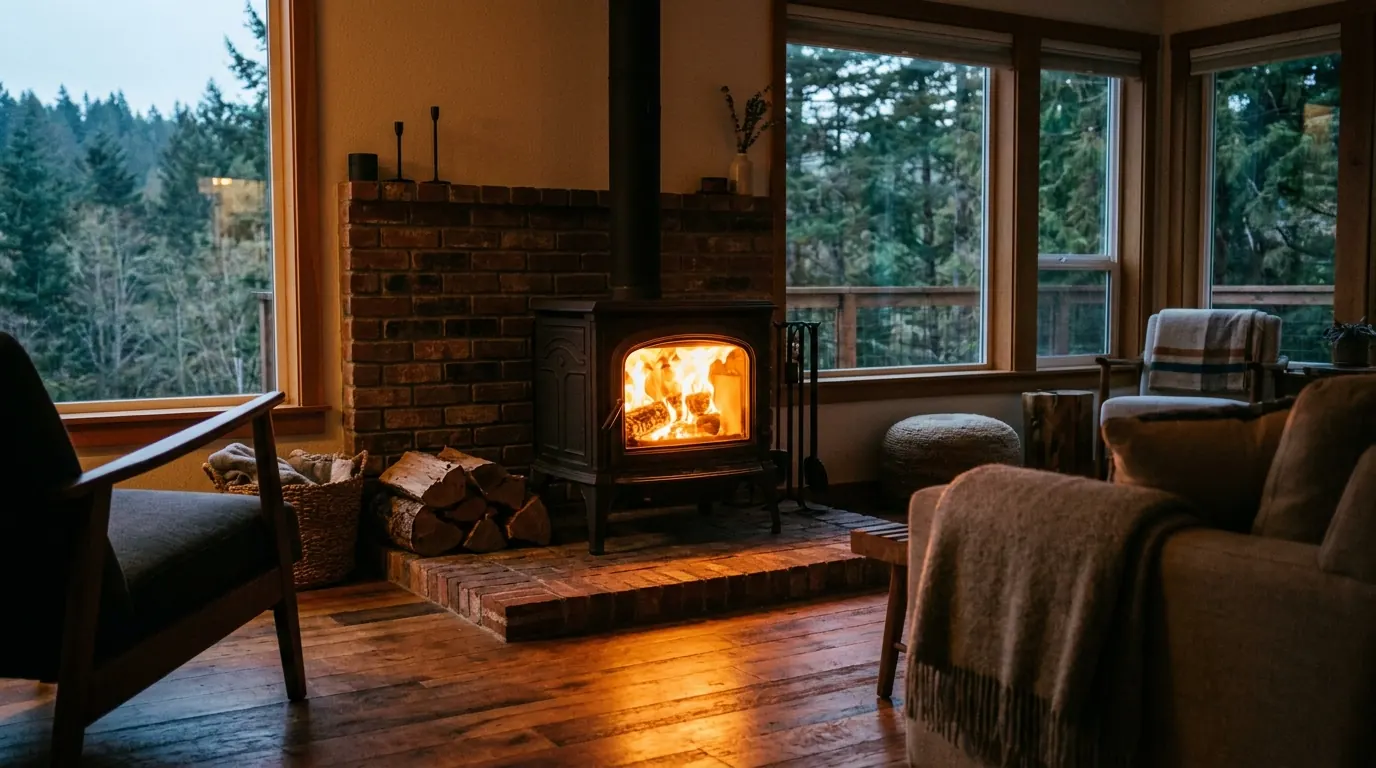 Restored brick firebox with safe efficient burning